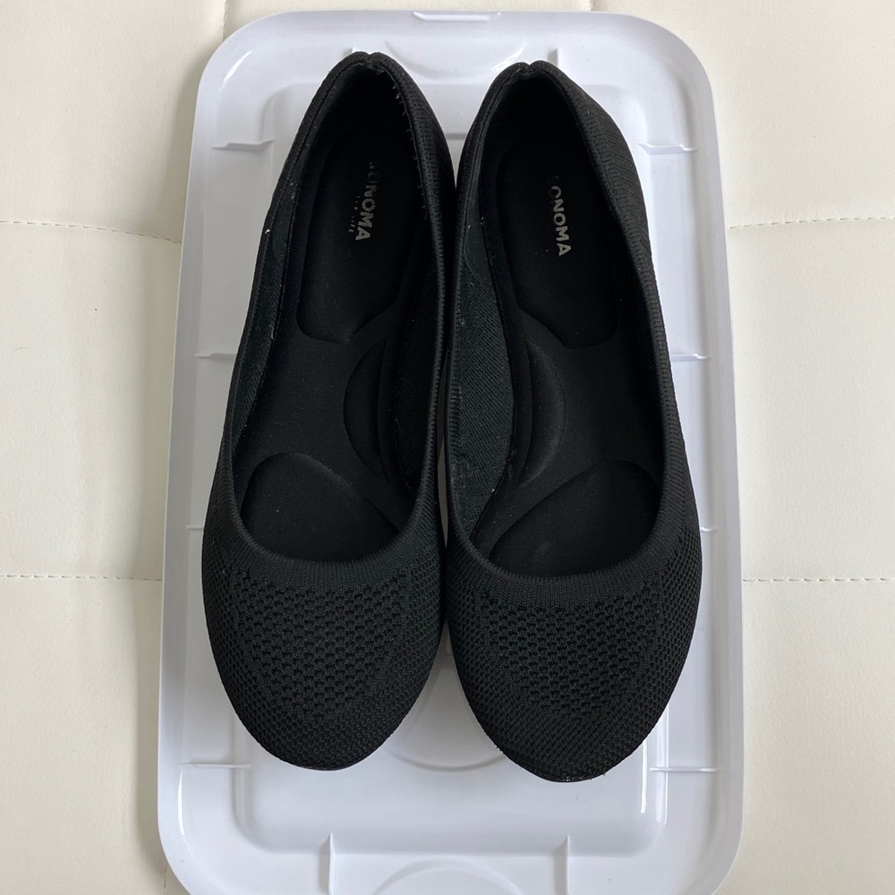 Sonoma Women's Black Knit Flats